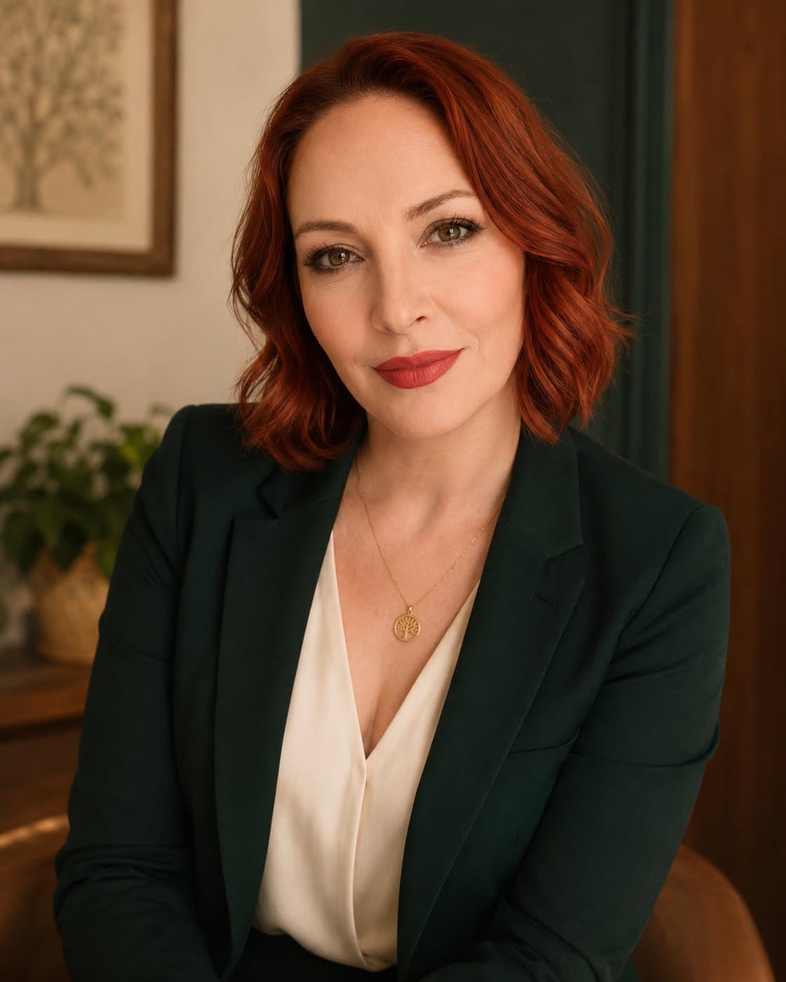 Therapist in a calm consulting room